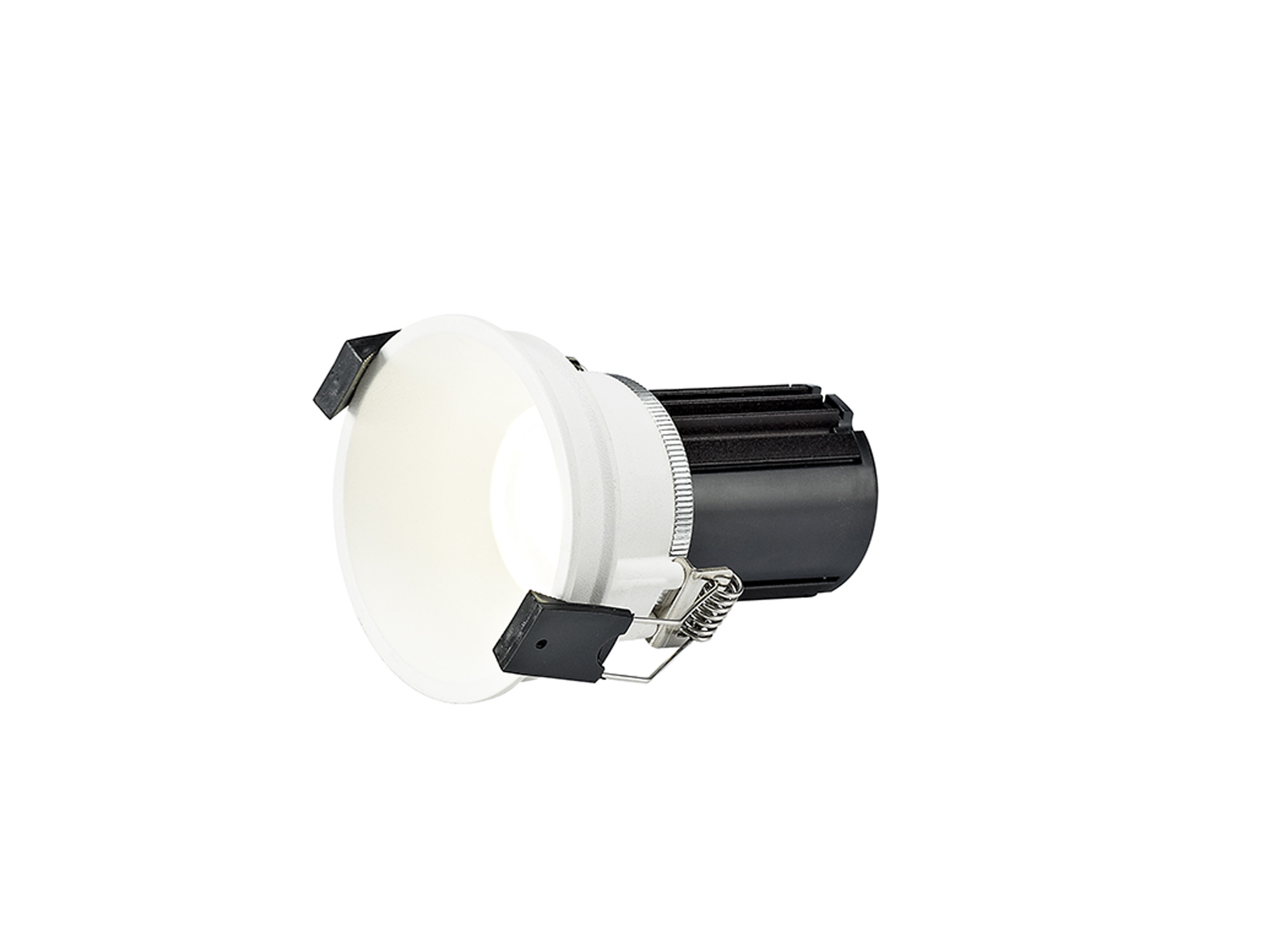 DM201612  Bania 12 Tridonic Powered 12W 3000K 1200lm 36° ; 300mA CRI>90 LED Engine White Fixed Recessed Spotlight; Cut Out: 76mm; IP20; 5yrs Warranty